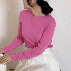 앤드스타일 여성용 에브리데이 라운드넥 긴팔 티셔츠 262034