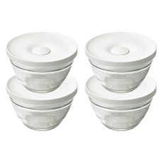 Glasslock 格拉氏洛克 大容量飯盒 430ml, 4個, 椰奶