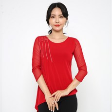 dancedome MOL 斜紋寶石T恤 LDT25200, 紅色