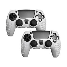 SPACE SHIELD PS5 DualSense 相容防滑矽膠墊, 灰色, 2個