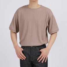 DKA 男款柔軟圓領短袖針織衫 F04M13_tn5036