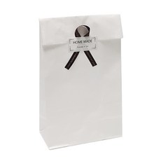 野餐和包裝袋白色 100p + 自製貼紙 100p + 巧克力緞帶 600 x 0.5cm, 1套