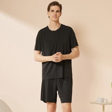 cofv 情侶款圓領無痕舒適睡衣上下套裝