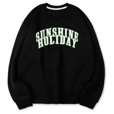 VENHIT Holiday字樣舒適刷絨寬鬆長袖T恤
