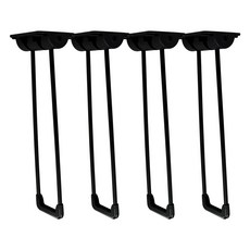 스토리퍼니쳐 국내생산 분체도장 7파이 스틸 상다리 4P, 블랙