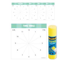 KKOMKKOMI 檢查麻糬備忘錄紙時間表圈, 混色, 5個