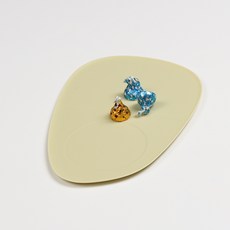 MODU'I BLUEMAMA Modu-i 矽膠鵝卵石托盤, 青豆綠