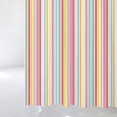 수풀 북유럽 스타일 샤워커튼 SC739 L 1800 x 1880 mm + 스테인리스 고리 12p + 커튼봉 화이트 세트, 1SET_KOR