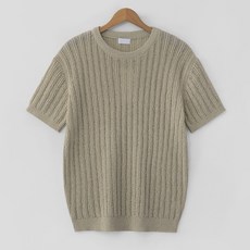 M.N.C 男士後擺加長圓領短袖針織衫 MDBT805RO