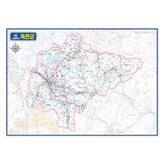 지도닷컴 코팅 충청북도 옥천군 대한민국 지도 210 x 150 cm, 1개