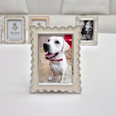 Onmom Company 納骨塔追思相框 迷你尺寸, 銀色蕾絲, 1個