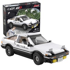 CaDA 咔搭 頭文字D 藤原拓海 AE86 TRUENO 積木玩具, 混合色