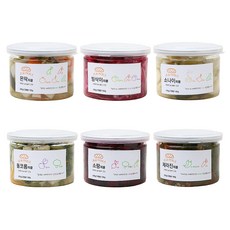 제주피클 절임류 반찬 6종 세트, 820g, 1세트