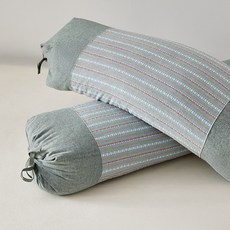 soonZAM Candy Cotton 條紋蕎麥護頸枕, 1個, 灰色