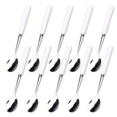 Bloom at home 白色禪茶匙, 混色, 10個