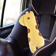 半島良品 汽車安全帶抱枕靠枕, 1個, 長頸鹿