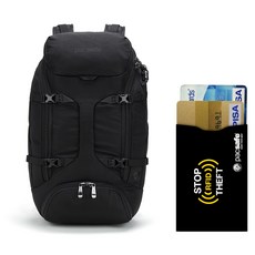 pacsafe EXP35 旅行防盜後揹包 + RFID防側錄卡套 2入組