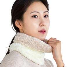 LUMASS 雙色圍脖, 米色 + 象牙白, 1個