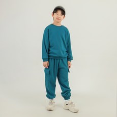 B.I 兒童圓領運動衫 溫暖柔軟刷毛上下衣褲組