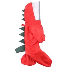 DING DONG PET 寵物恐龍連身雨衣, 紅色