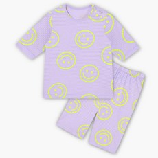 Uni FRIend 孩童笑臉印花短袖居家服+休閒7分褲