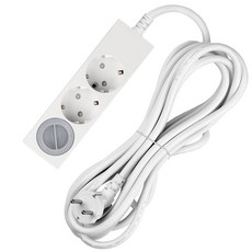 SWEET HOME - 一般接地延長線 3孔+安全蓋 1p, 7m, 混合顏色, 1個