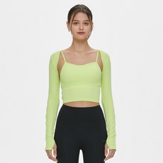 mulawear 女款提花無痕短版上衣 AWSDTL031