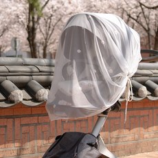 Eutrusse 刺繡網狀驅蟲嬰兒車罩, 1個, 雛菊款