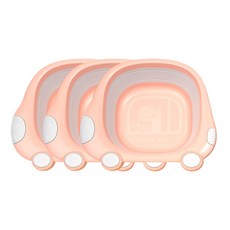 Block Mart 折疊式洗臉盆, 粉紅色, 3個