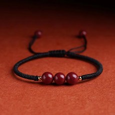 Buddhabest 實現願望辟邪鏡面朱砂念珠手鍊