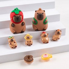 이츠굿텐 딸기 카피바라 클로그 파츠 실내화 신발꾸미기 8종 세트