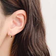 젤루나 여성용 볼드 원터치 링 귀걸이 P-222 6.5mm