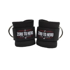 ZERO TO HERO 雙環腳踝綁帶 2入, 黑色, 1組