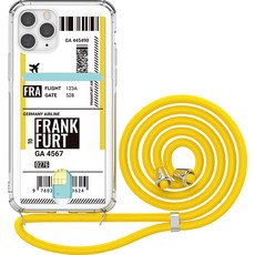 JUST4YOU 보딩 투명방탄 카드 목걸이 케이스