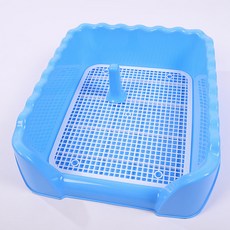 Yorong狗寵物波浪簡易排便盤, 藍色, 1個