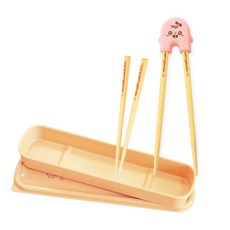 MOTHER'S CORN 學習筷 M號+學習筷補助器 粉色+學習筷 S號+餐具盒, 混色, 1組