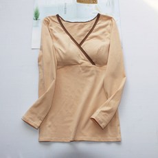 棉質交叉V領哺乳T恤