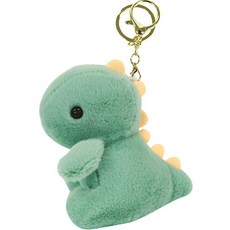 寶寶角鼻龍恐龍玩偶鑰匙圈, 1個, 綠色, 12cm