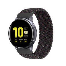 스페이스쉴드 갤럭시 워치 브레이드 솔로 루프 나일론 밴드 20mm L, 스타라이트블랙