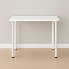 가구느낌 히퍼 컴퓨터 1인 원룸 테이블, 화이트화이트