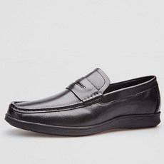 VONIN 남성용 소가죽 플렉시블 컴포트 페니 로퍼 CO033BK