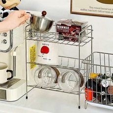 JLIFE DOZ 不鏽鋼3層收納架, 銀色, 1個