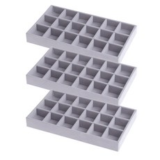 마벨인홈 벨루어 파티션 격자 18칸 정리함 3p, 그레이