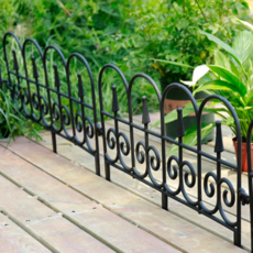 유럽풍 정원 울타리 4p, A형 블랙