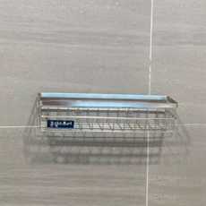 Gonggam Store 全不鏽鋼304免鑽孔強力黏貼菜瓜布清潔劑架 小型, 銀色, 1個