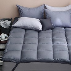 Takataka 超細纖維 雲感 綁帶式薄款床墊, 深灰色