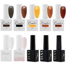 IVIt Veratone 南瓜 Hopi 拿鐵糖漿彩色凝膠 7 種 x 10ml + 基礎凝膠 3 種 x 10ml 套組, 1套, 混合顏色