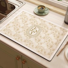 여신 미끄럼 방지 규조토 주방 고급 흡수 속건 식탁매트, 스타일10, 2개, 30 x 50 cm