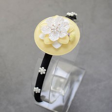 핸날 우리아이 한복 꽃장식 명절 배씨 머리띠