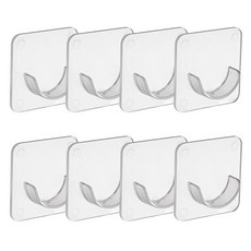 HIGHER DECO U型伸縮桿強力固定支架 6 x 6 cm, 8個, 透明